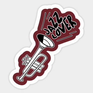 Jazz Lover Typography Design Sticker